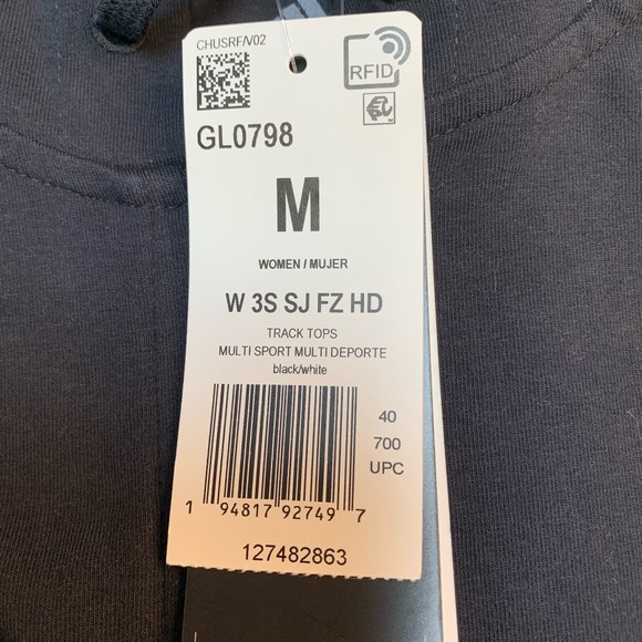 Adidas Essentials 3 Stripes Full Zip Hoodie Med.Size NWT - Picture 3 of 7